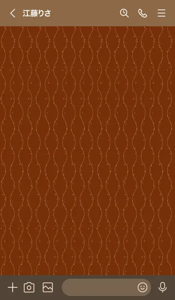 [LINE着せ替え] 和音 立涌と音符 栗色の画像3