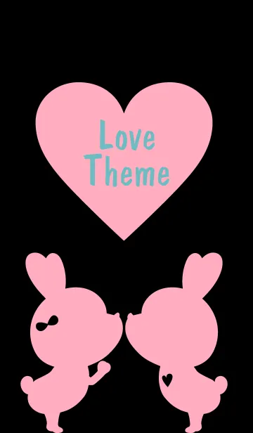 [LINE着せ替え] LOVE THEME Pink and Black 58の画像1