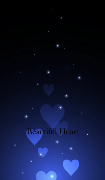 - Beautiful Neon Blue Heart -の着せ替えメイン画像