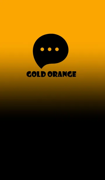 [LINE着せ替え] Black & Gold Orange Theme V2 (JP)の画像1