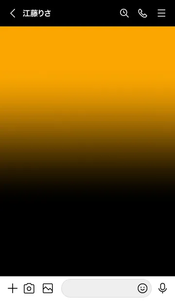 [LINE着せ替え] Black & Gold Orange Theme V2 (JP)の画像3