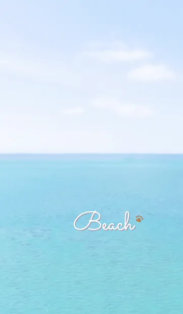 [LINE着せ替え] 海と空 肉球'パープル'の画像1