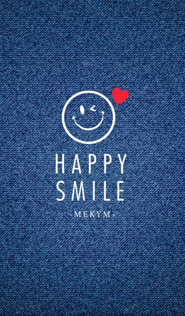 [LINE着せ替え] HAPPY SMILE DENIM-HEART 15の画像1