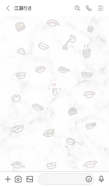 [LINE着せ替え] Sushi Icon White01_1の画像3