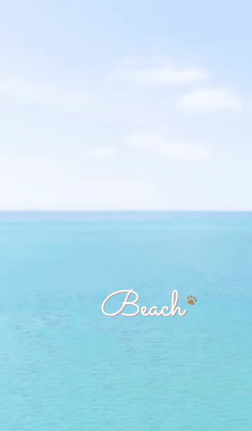 [LINE着せ替え] 海と空 肉球'ピンク'の画像1