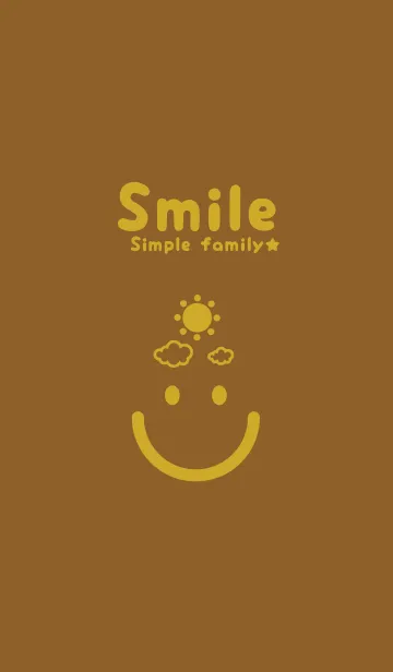 [LINE着せ替え] スマイル＆SUN タバコブラウンの画像1