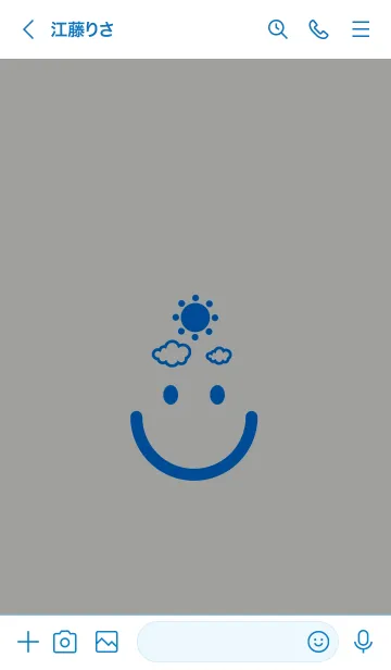 [LINE着せ替え] スマイル＆SUN アッシュグレイの画像3