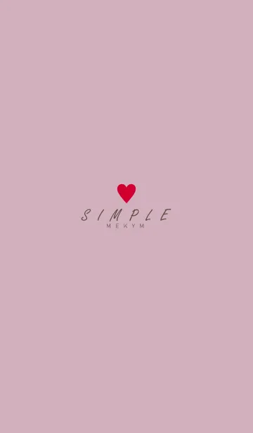 [LINE着せ替え] DUSKY PINK BROWN.SIMPLE-HEART 44の画像1