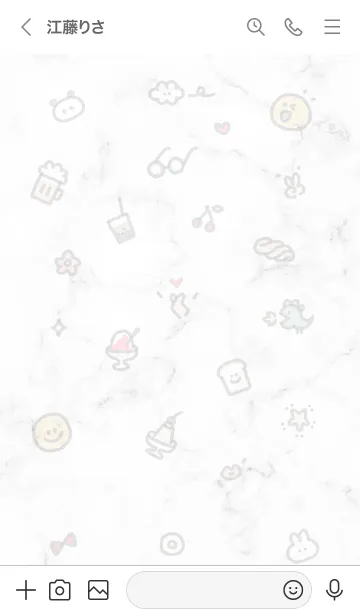 [LINE着せ替え] シンプルアイコン27♥グレー05_1の画像3