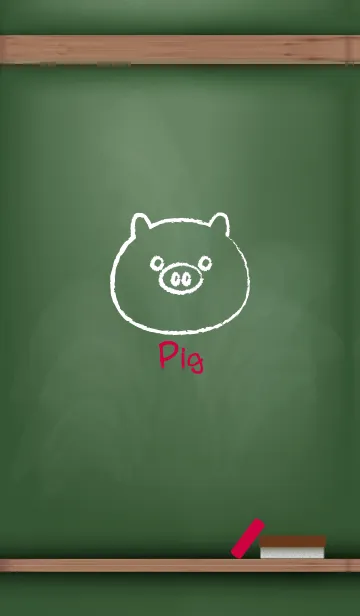 [LINE着せ替え] blackboard Pig 48の画像1