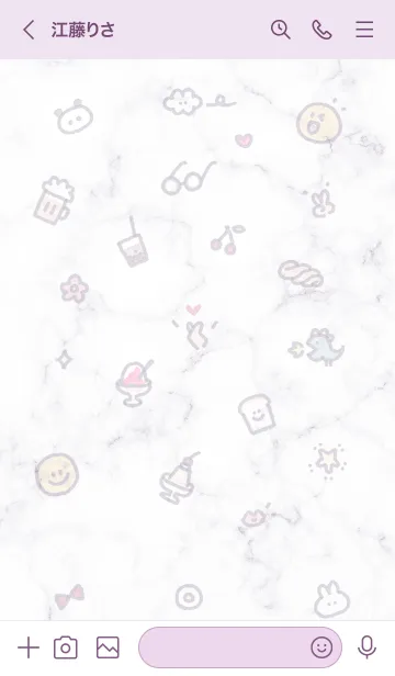 [LINE着せ替え] シンプルアイコン27♥ウィスタリア04_1の画像3