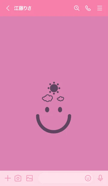 [LINE着せ替え] スマイル＆SUN オーキッドピンクの画像3
