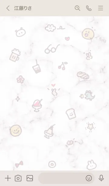 [LINE着せ替え] シンプルアイコン27♥グレージュ02_1の画像3