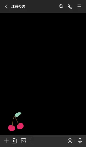 [LINE着せ替え] シンプル さくらんぼ2の画像3