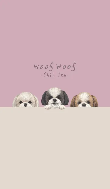 [LINE着せ替え] ワンワン- シーズー -ダスティローズピンクの画像1