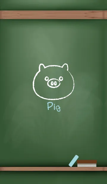 [LINE着せ替え] blackboard Pig 49の画像1