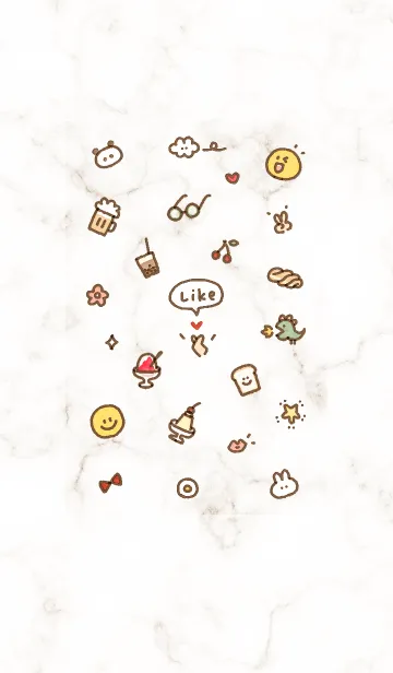 [LINE着せ替え] シンプルアイコン27♥ブラウン03_1の画像1