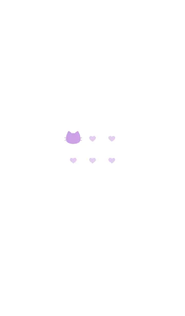 [LINE着せ替え] ねことハート(pastel purple)の画像1