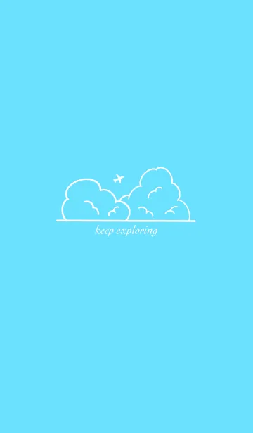 [LINE着せ替え] 飛行機と雲と青空と【修正版】の画像1