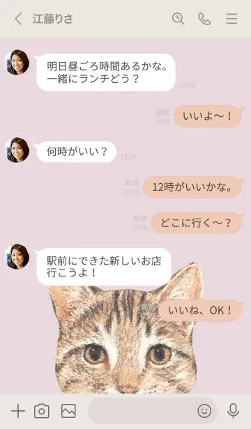 [LINE着せ替え] ICON CAT - ミックス - PASTEL PK/02の画像4