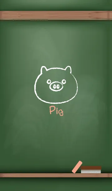 [LINE着せ替え] blackboard Pig 50の画像1