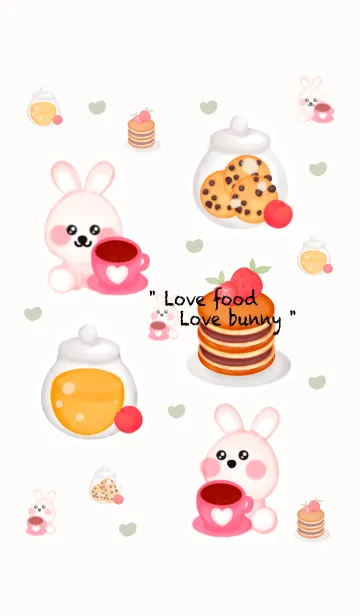 [LINE着せ替え] Love food Love bunny 2の画像1