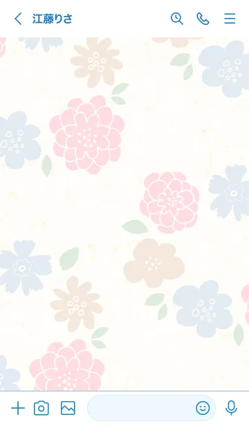 [LINE着せ替え] 3色の花輪の画像3