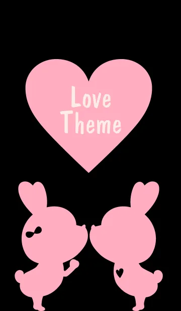 [LINE着せ替え] LOVE THEME Pink and Black 60の画像1