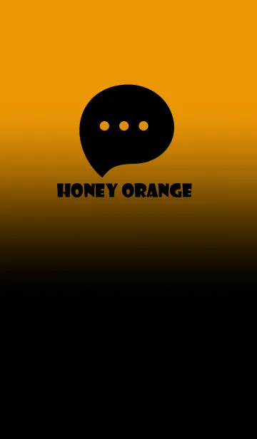 [LINE着せ替え] Black & Honey Orange Theme V2 (JP)の画像1