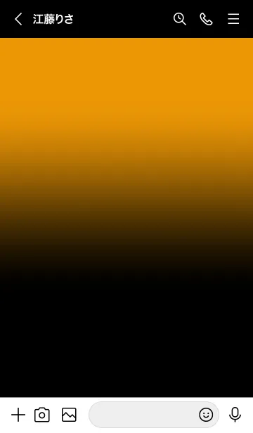 [LINE着せ替え] Black & Honey Orange Theme V2 (JP)の画像3