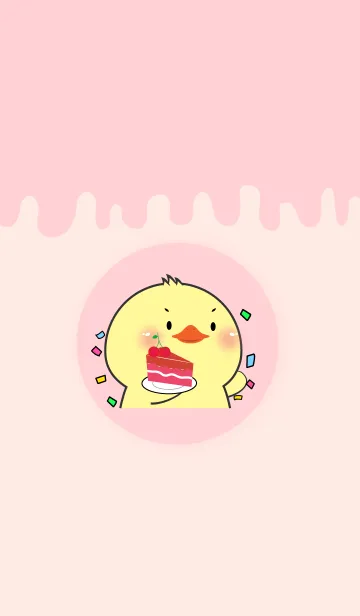 [LINE着せ替え] Simple Duck Love Sweet Theme (JP)の画像1