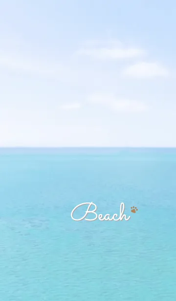 [LINE着せ替え] 海と空 肉球'モスグレー'の画像1