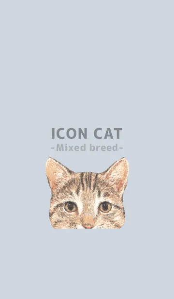 [LINE着せ替え] ICON CAT - ミックス - PASTEL BL/02の画像1