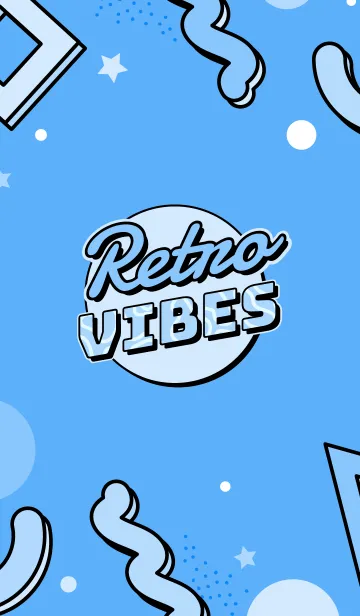 [LINE着せ替え] Retro Vibes Malibu Blueの画像1