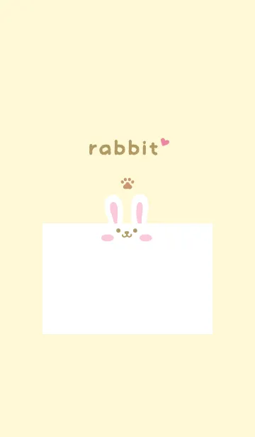 [LINE着せ替え] うさぎ.肉球[イエロー]の画像1