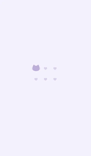 [LINE着せ替え] ねことハート(dusty purple)の画像1