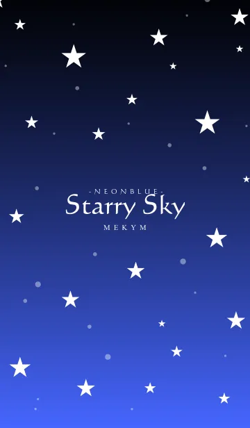 [LINE着せ替え] - Starry Sky Neon Blue -の画像1