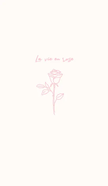 [LINE着せ替え] La vie en rose (ivorypink)の画像1