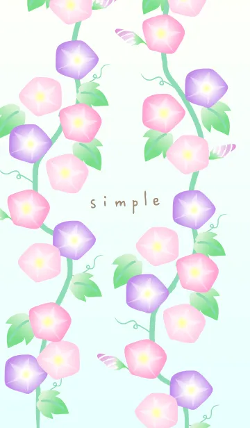 [LINE着せ替え] 朝顔 シンプル19の画像1