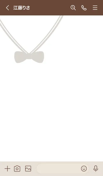 [LINE着せ替え] セーラーカラー♥チョコブラウン03_1の画像3