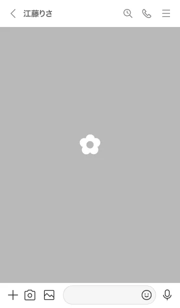 [LINE着せ替え] シンプルな花✿グレー01_1の画像3