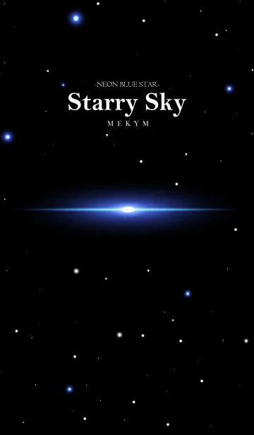 [LINE着せ替え] Starry Sky -NEON BLUE STAR-の画像1