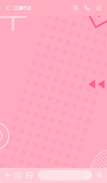 [LINE着せ替え] Geometric Carnation Pink 3の画像3