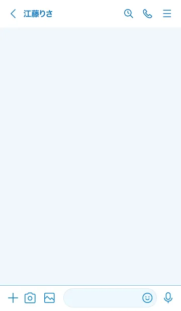 [LINE着せ替え] シンプルハートと韓国語 - ブルー 01の画像3