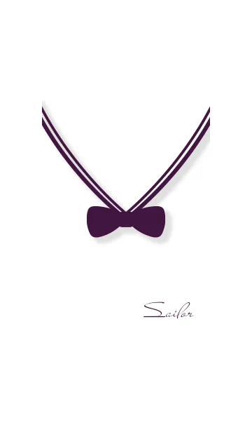 [LINE着せ替え] セーラーカラー♥バイオレット06_1の画像1