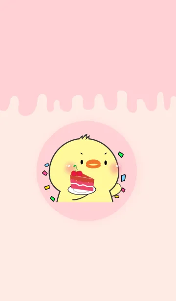 [LINE着せ替え] Simple Chick Love Sweet Theme (JP)の画像1