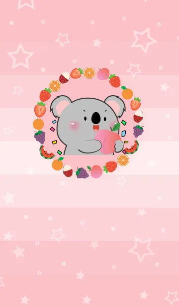 [LINE着せ替え] Simple Koala Love Fruit Theme (JP)の画像1