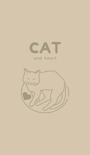 [LINE着せ替え] ネコとハート amairoの画像1