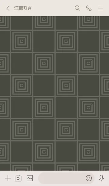 [LINE着せ替え] 和音 市松模様と音符 千歳茶の画像3