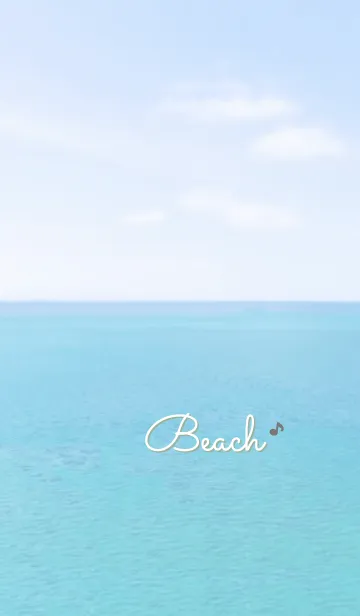 [LINE着せ替え] 海と空 音符'グリーン'の画像1